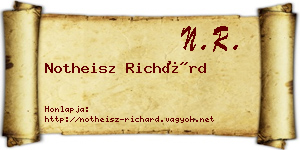 Notheisz Richárd névjegykártya