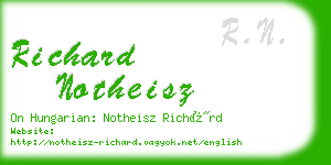 richard notheisz business card